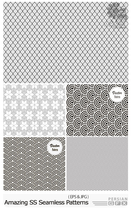 دانلود تصاویر وکتور پترن با طرح های متنوع از شاتر استوک - Amazing ShutterStock Seamless Patterns