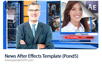 دانلود قالب آماده افتر افکت نمایش تیزر خبر به همراه فیلم آموزش - News After Effects Template Pond5