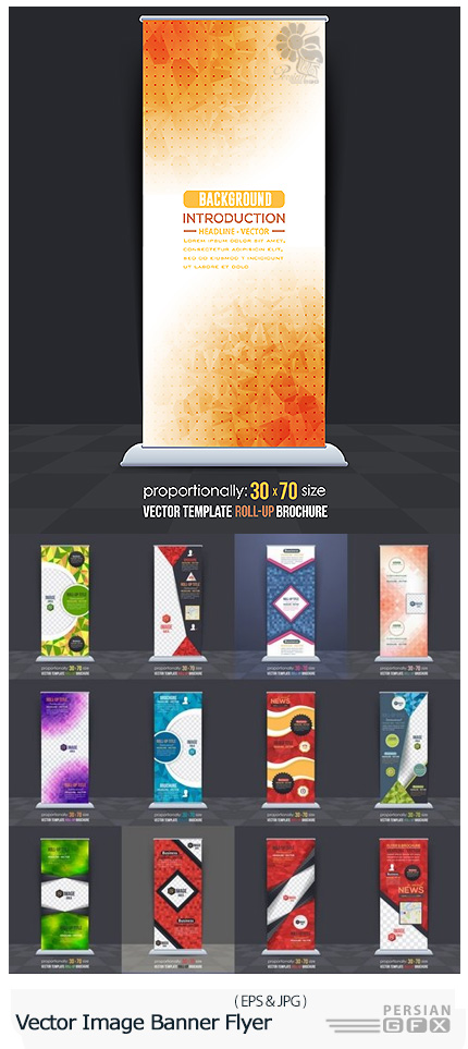 دانلود مجموعه تصاویر وکتور بیلبوردهای تبلیغاتی با طرح های متنوع - Collection Of Vector Image Banner Flyer Advertising Board Billboard
