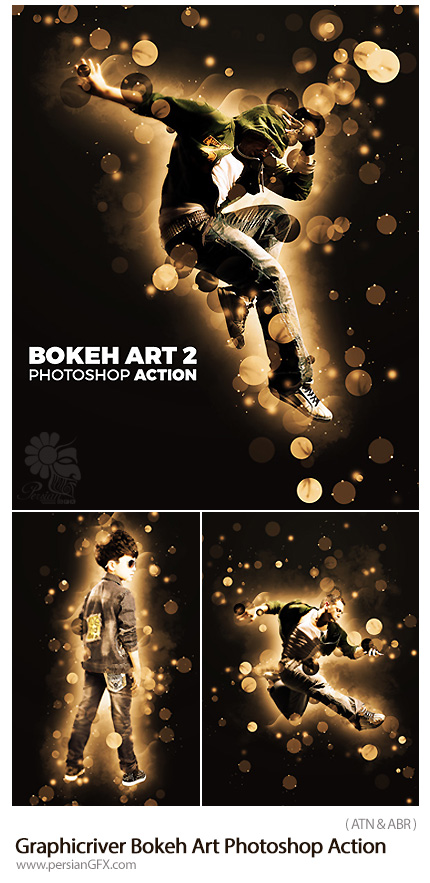 دانلود اکشن فتوشاپ ایجاد افکت بوکه هنری بر روی تصاویر از گرافیک ریور - Graphicriver Bokeh Art2 Photoshop Action