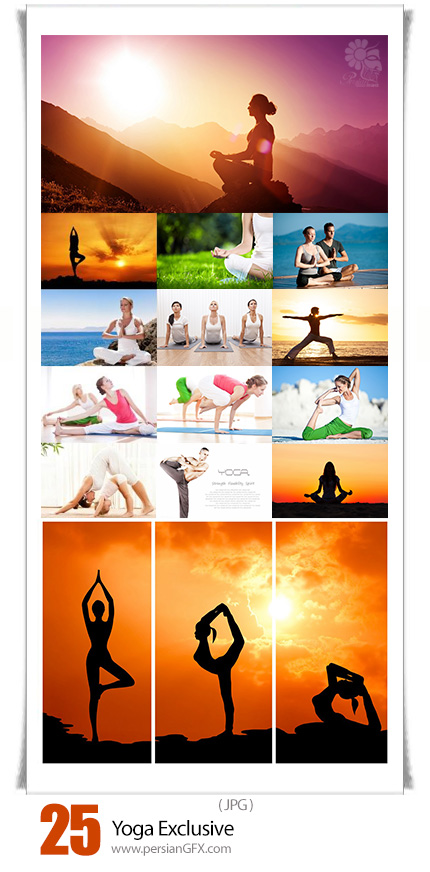 دانلود تصاویر با کیفیت حرکات مختلف ورزش یوگا - Yoga Exclusive