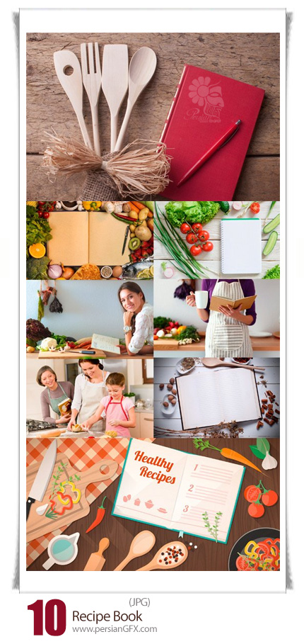 دانلود تصاویر با کیفیت کتاب آشپزی - Recipe Book