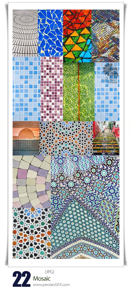 دانلود تصاویر با کیفیت موزاییک های رنگی متنوع - Mosaic