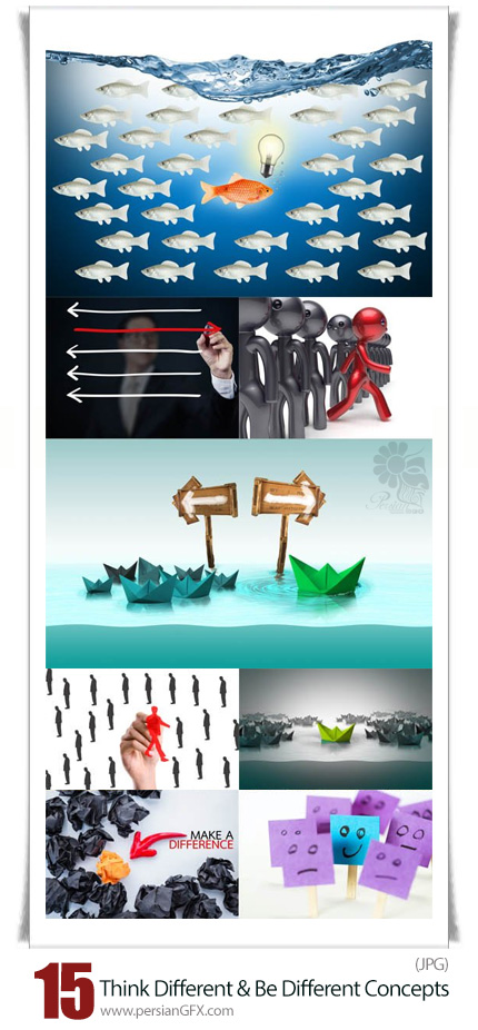 دانلود تصاویر با کیفیت مفهومی، برداشت مختلف و متفاوت بودن - Photos Think Different And Be Different Concepts