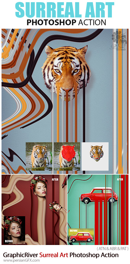 دانلود اکشن فتوشاپ ایجاد افکت هنری سورئال از گرافیک ریور - GraphicRiver Surreal Art Photoshop Action