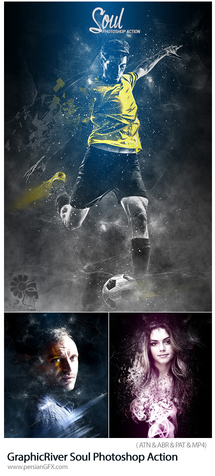 دانلود اکشن فتوشاپ تبدیل تصاویر به روح به همراه آموزش ویدئویی از گرافیک ریور - GraphicRiver Soul Photoshop Action