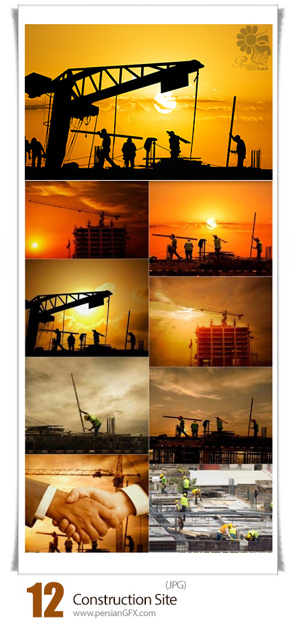 دانلود تصاویر با کیفیت محل ساخت و ساز، کارگران، ساختمان، مصالح - Construction Site