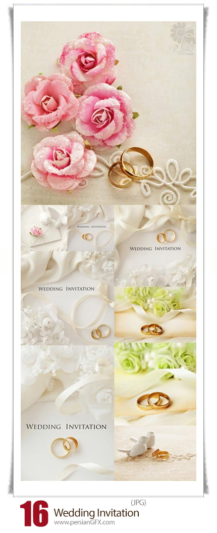 دانلود تصاویر با کیفیت پس زمینه های تزئینی عروسی - Wedding Invitation