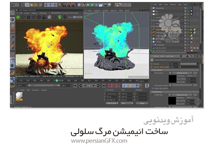 دانلود آموزش سینمافوردی و ریل فلو ساخت انیمیشن مرگ سلولی - Pluralsight Cellular Death Animation Using RealFlow And Cinema 4D