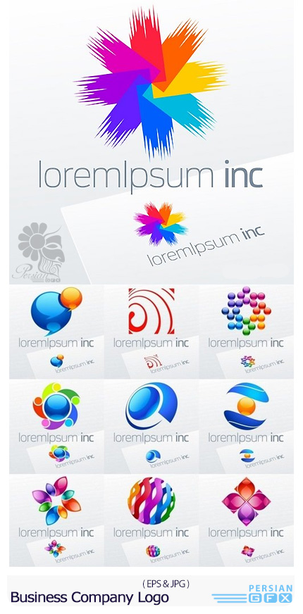 دانلود تصاویر وکتور قالب آماده آرم و لوگو تجاری - Business Company Badge Logotype And Logo Emblem