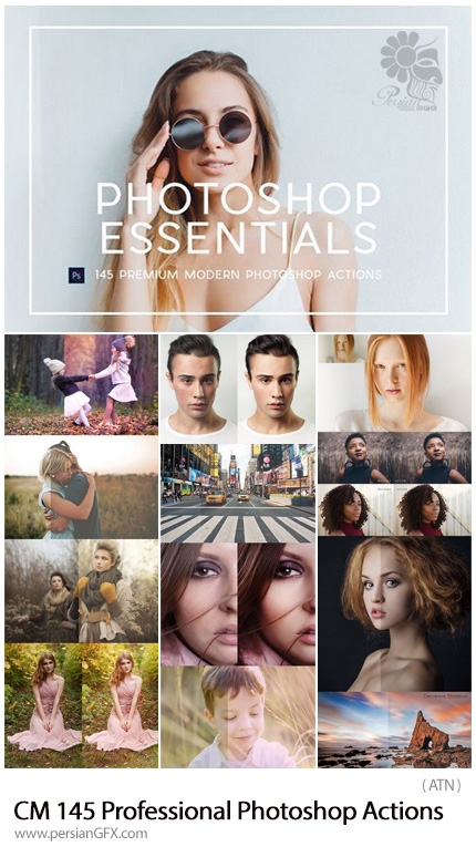 دانلود 145 اکشن فتوشاپ با افکت های متنوع رتوش، تغییر رنگ، نقاشی و ... - CM 145 Professional Photoshop Actions