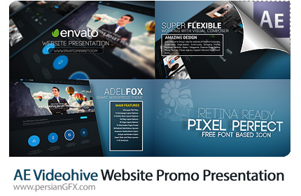دانلود پروژه آماده افترافکت نمایش وب سایت از ویدئوهایو - Videohive Website Promo Presentation After Effects Templates