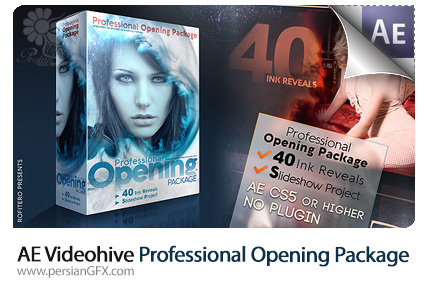 دانلود پروژه آماده افترافکت بازکردن تصاویر با افکت جوهری از ویدئوهایو - Videohive Professional Opening Package After Effects Template