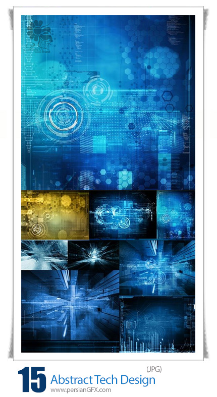 دانلود تصاویر با کیفیت بک گراندهای با موضوع فن آوری و تکنولوژی - Abstract Tech Design