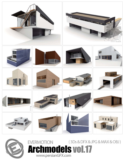 دانلود مدل های آماده سه بعدی آرچ مدل - نمای بیرونی و نقشه خانه ... - شماره 17- Archmodels Vol 17