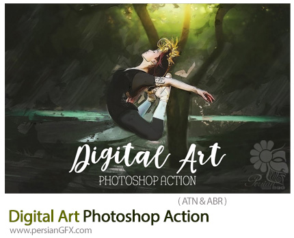 دانلود اکشن فتوشاپ تبدیل تصاویر به نقاشی دیجیتال - Digital Art Photoshop Action