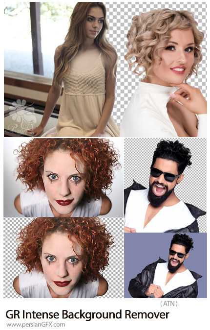 دانلود اکشن فتوشاپ حذف پس زمینه تصاویر به همراه آموزش ویدئویی از گرافیک ریور - Graphicriver Intense Background Remover