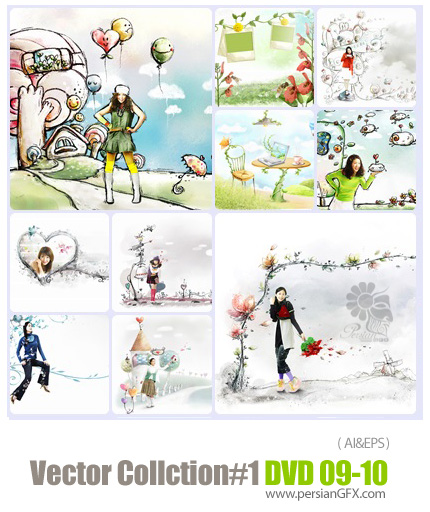 دانلود مجموعه عظیم تصاویر وکتور - بخش اول - دی وی دی 9 و 10 - Vector Collection # 1 DVD 9 - 10