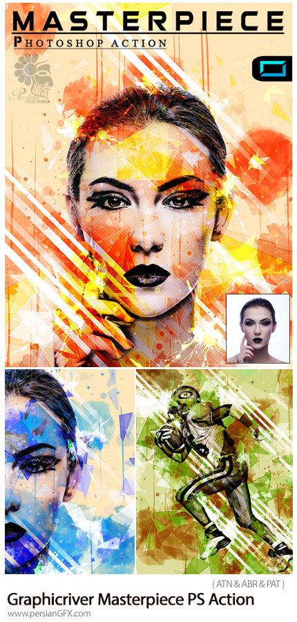 دانلود اکشن فتوشاپ ساخت تصاویر هنری شاهکار از گرافیک ریور - Graphicriver Masterpiece Photoshop Action