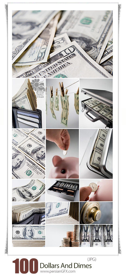 دانلود مجموعه تصاویر با کیفیت دلار، پول، اسکناس و سکه - Image Source Dollars And Dimes