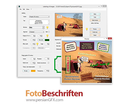 دانلود نرم افزار اضافه کردن برچسب بر روی تصاویر و عکس ها - FotoBeschriften v6.7.1.459