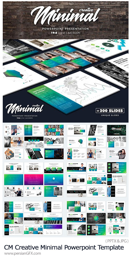 دانلود قالب آماده تجاری پاورپوینت - CM Creative Minimal Powerpoint Template
