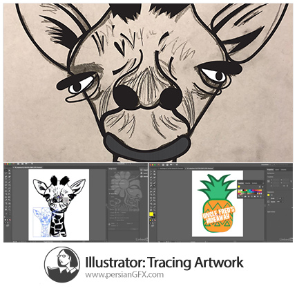 دانلود آموزش ترسیم آثارهنری در ایلوستریتور از لیندا - Lynda Illustrator: Tracing Artwork