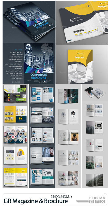 دانلود مجله و بروشور تجاری با فرمت ایندیزاین از گرافیک ریور - GraphicRiver Multipurpose Business Magazine And Brochure