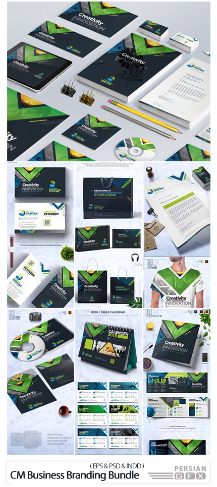 دانلود مجموعه تصاویر وکتور ست اداری، کارت ویزیت، سربرگ، بروشور، ابزار جانبی و ... - CreativeMarket Business Mega Branding Bundle