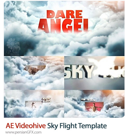 دانلود پروژه آماده افترافکت اسلایدشو پرواز در میان ابرها از ویدئوهایو - Videohive Sky Flight After Effect Template