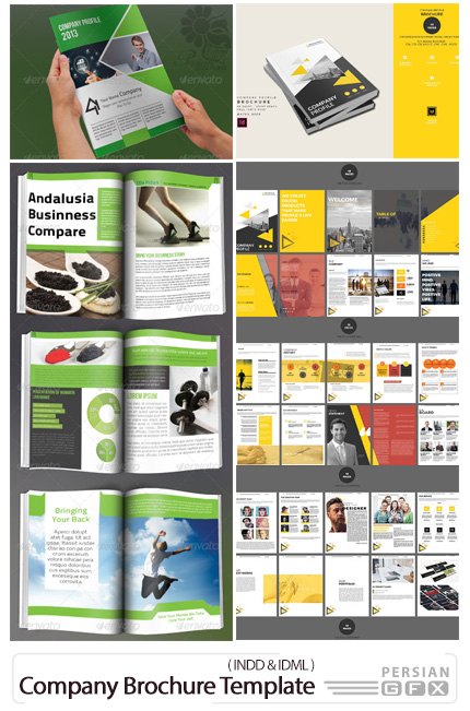 دانلود قالب آماده بروشوهای تجاری با فرمت ایندیزاین - Company Profile Brochure Template