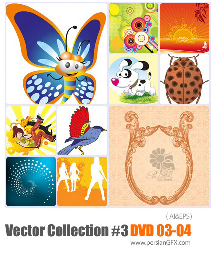 دانلود مجموعه عظیم تصاویر وکتور - بخش سوم - دی وی دی 3 و 4 - Vector Collection # 3 DVD 3 - 4