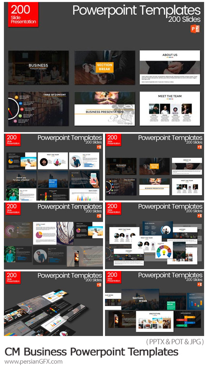 دانلود مجموعه قالب های آماده تجاری پاورپوینت - CM Business Powerpoint Templates