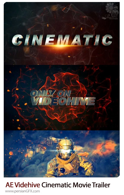دانلود تریلر آماده فیلم سینمایی در افترافکت به همراه آموزش ویدئویی از ویدئوهایو - Videohive Cinematic Movie Trailer