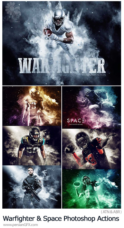 دانلود اکشن فتوشاپ ایجاد افکت فضایی و جنگی بر روی تصاویر - Warfighter And Space Photoshop Actions