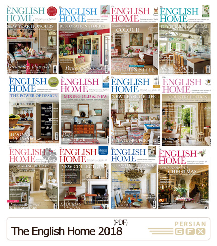 دانلود 12 مجله طراحی دکوراسیون داخلی خانه - The English Home Full Year 2018 Collection