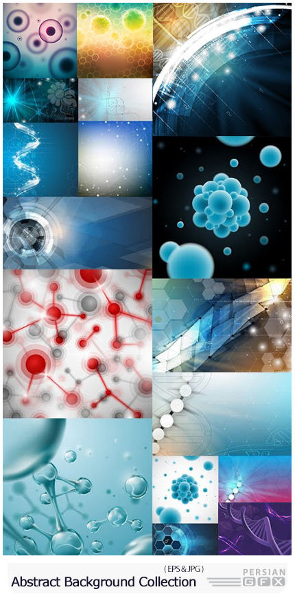 دانلود وکتور بک گراند با طرح های انتزاعی متنوع - Abstract Background Collection