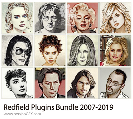 دانلود مجموعه پلاگین های جلوه های ویژه و ویرایش عکس برای فتوشاپ - Redfield Plugins Bundle 2007-2019