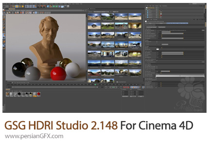 دانلود پلاگین GSG HDRI Studio برای وارد کردن محیط های HDRI به سینمافوردی - GSG HDRI Studio 2.148 For Cinema 4D