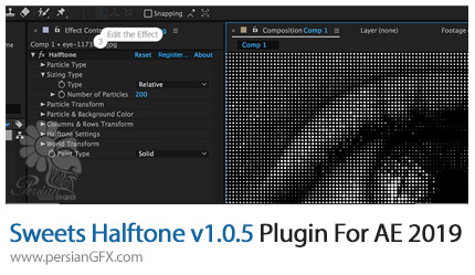 دانلود پلاگین Sweets Halftone v1.0.5 برای افترافکت 2019 - Sweets Halftone v1.0.5 Plugin For After Effect 2019