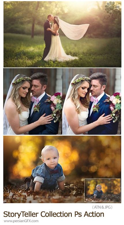 دانلود اکشن فتوشاپ ویرایش رنگ تصاویر - Kelsey Freeman Photography StoryTeller Collection Photoshop Actions