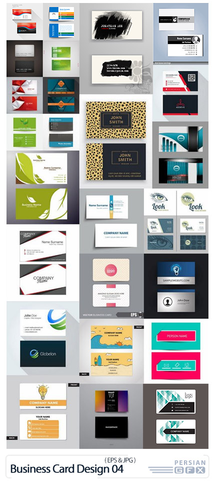 دانلود 25 کارت ویزیت با طرح های گرافیکی متنوع - Business Card Design 04