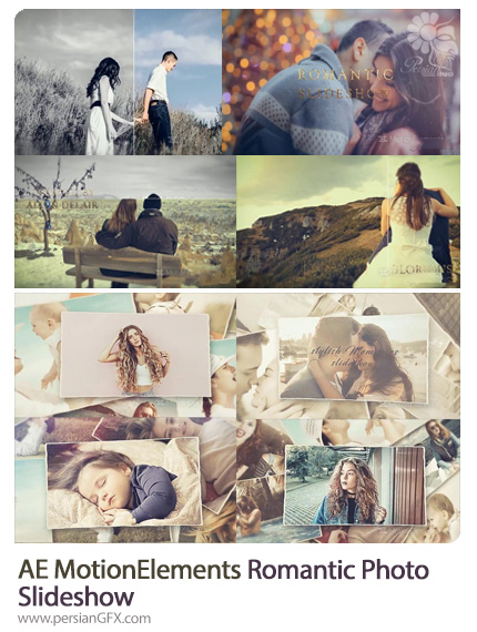دانلود 2 پروژه افترافکت اسلایدشو تصاویر عاشقانه - MotionElements Romantic Photo Slideshow