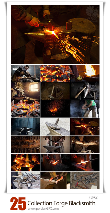 دانلود 25 عکس با کیفیت آهنگر، آهن، چکش و ابزار آهنگری - Collection Forge Blacksmith Anvil Forge Hammer Iron