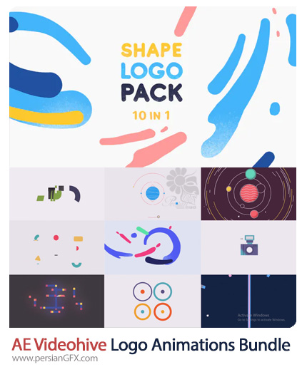 دانلود پروژه افترافکت 10 انیمیشن لوگوی متنوع به همراه آموزش ویدئویی - Videohive Logo Animations Bundle 10 In 1