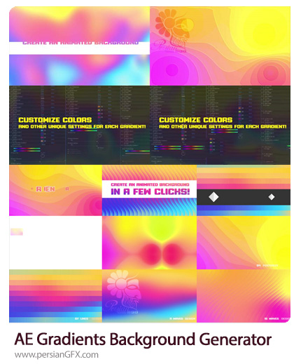 دانلود پروژه افترافکت ساخت بک گراند گرادینت - Gradients Background Generator