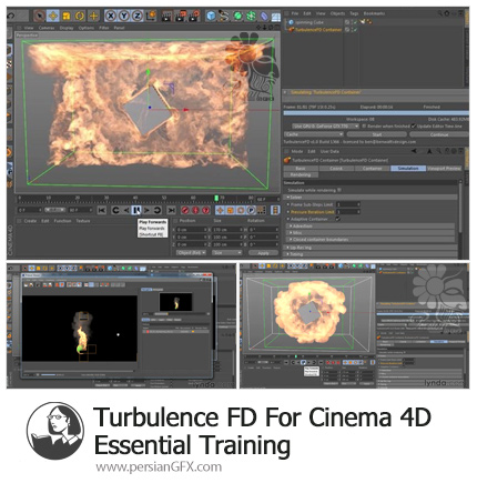دانلود آموزش پلاگین Turbulence FD برای سینمافوردی - Turbulence FD For Cinema 4D Essential Training
