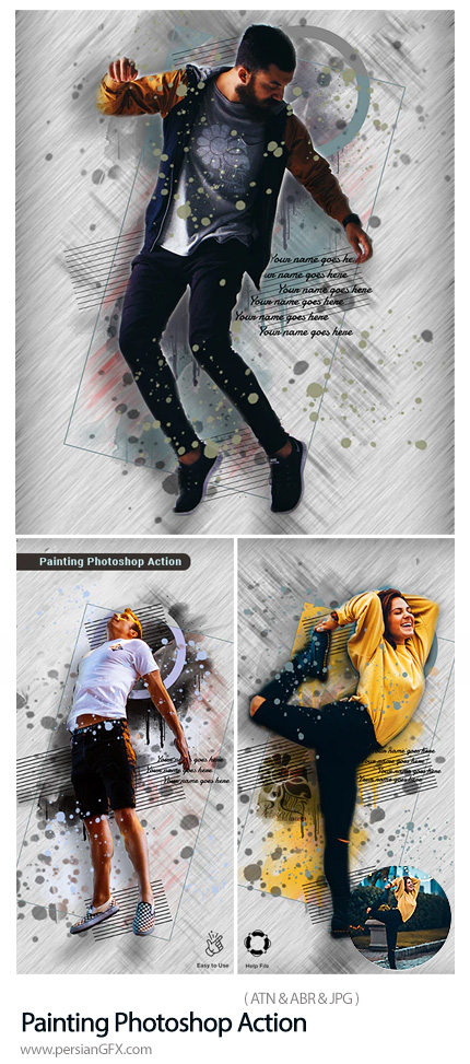دانلود اکشن فتوشاپ تبدیل تصاویر به پوستر نقاشی - Painting Photoshop Action