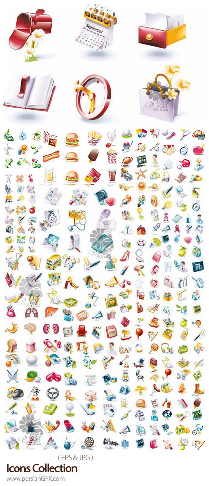 دانلود مجموعه آیکون های وکتور با موضوعات مختلف - Icons Collection