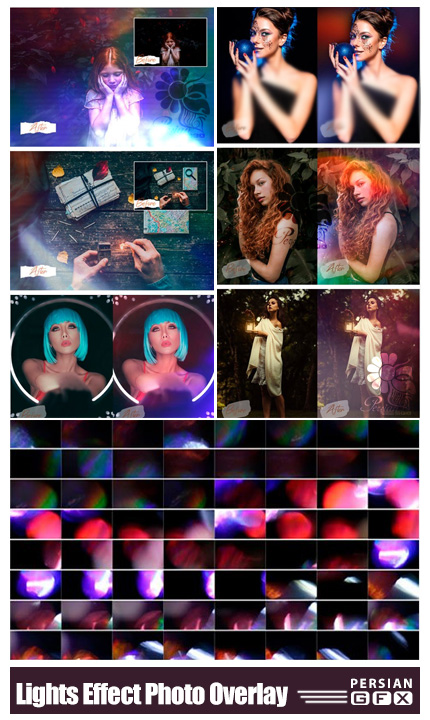 دانلود 120 تصویر پوششی افکت های نورانی متنوع - Lights Effect Photo Overlay